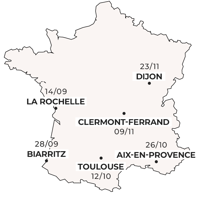 Carte de France — étapes workshop